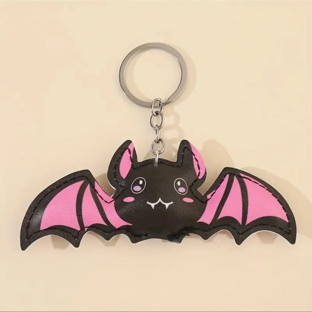 Pink and Black Bat Key Holder, NEW